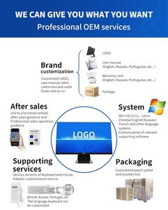 AIOモノブロックゲーミングデスクトップコンピュータータッチカーブストレートスクリーン19222427インチIntelコアI3I5 I7 I9OfficeオールインワンPC - Product Image 4