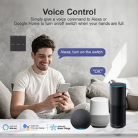 Panneau d'interrupteurs muraux tactiles WiFi intelligents 4 voies, contrôle par application Tuya, capteur tactile pour la domotique