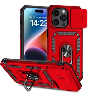 Custodia per vetro scorrevole con supporto per anello antiurto custodia cellulare di lusso per <span class=keywords><strong>iPhone</strong></span> 15 14 13 11 12 <span class=keywords><strong>Plus</strong></span> Pro Max XS XR X 7 8 mini custodia - Product Image 1