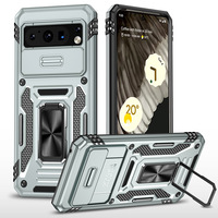 Coque pour Google Pixel 7 8 Pro 8A, nouveau design, coque arrière blindée avec fenêtre, 2 en 1, support métallique anti-choc