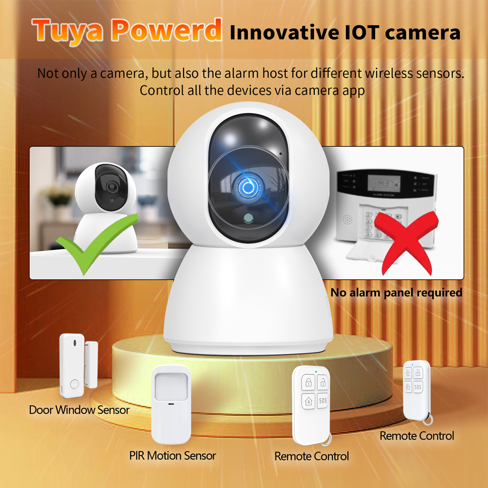 TUYA 2.4G/ 5G WIFI +BLE Connection Alarm System with Camera Support Scene Linkage PIR Detector Door Sensor for Home Security · image 4
