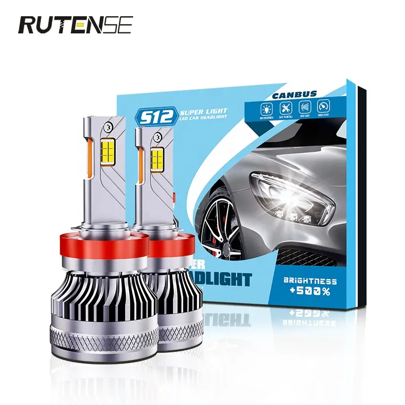 RUTENSE – Kit de Conversion de phares Led S12, 150w, 28000 Lumens, 9005, H11, H7, H4, phare de voiture, vente en gros