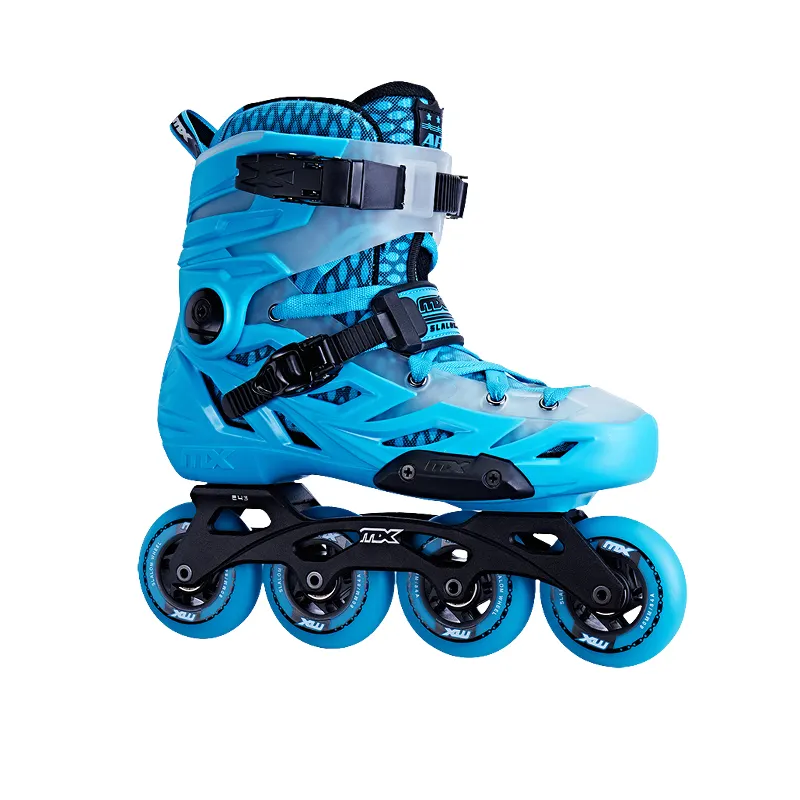 Patins à roues alignées OEM de haute qualité pour adultes à 4 roues Chaussures de skate de slalom en ligne professionnelles à roulettes clignotantes