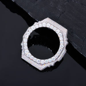 Accessori per Orologi GA2100 Iced Out Buss Down, Quadrante e Cassa Placcati Oro, Stile Hip Hop, con Diamanti Moissanite VVS <span class=keywords><strong>D</strong></span>, Lunetta e Fibbia per Uomo - Product Image 2