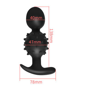 Çelik top Anal dildo Anal yetişkin seks oyuncakları masaj parçacıkları ve yerleşik top masaj, silikon Anal fişler prostat seks oyuncak - Product Image 6