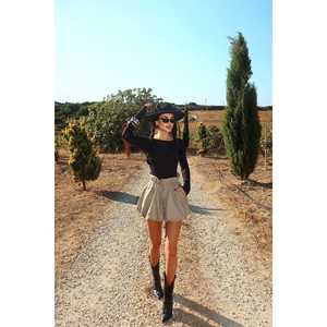 Guizio para Mujer, Minifalda de Cintura Alta con Efecto de Pantalones Cortos, Estilo Casual, Diseño Moderno, Mezclilla, Spandex, Poliéster, Talla XS - Product Image 4