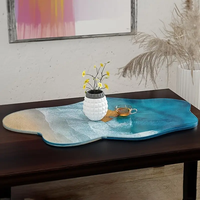 Grand moule irrégulier en silicone pour table de rivière en résine, motif d'artisanat créatif pour bricolage