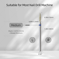 HYTOOS – Embouts de ponceuse à ongles professionnels en diamant flamme pour éliminer les cuticules et nettoyer les peaux mortes – Outils de préparation pour manucure en salon et à domicile