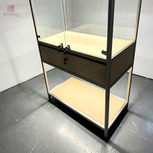 Étagère <span class=keywords><strong>de</strong></span> présentation en métal champagne avec tiroir imitation bois pour l'affichage <span class=keywords><strong>de</strong></span> marchandises en boutique - Product Image 5