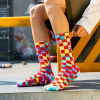 Chaussettes de Skateboard pour hommes, lot de coussins colorés, teinture, Cool, Sport, personnalisées, en Stock