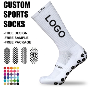 Manufacturer OEM Customized Grip Design Sports Unisex <strong>Men</strong> Anti Slip Custom <strong>Socks</strong> Sports With Packaging - Product Image 1