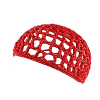 Filet à cheveux en polyester pour femmes, fait main, élastique, au crochet, doux, respirant, motif résille, couvre-chef pour perruque, couleurs au choix