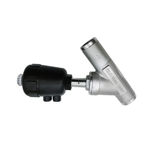 Pratica vendita calda sanitaria SS304 SS316L valvola pneumatica ad acqua in acciaio inox saldata con sede angolare con plastica in PTFE - Product Image 5