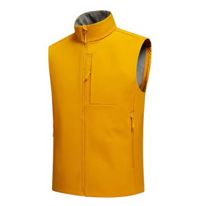 Chaleco softshell unisex impermeable y resistente al desgaste con logotipo personalizado al por mayor, chaleco para senderismo al aire libre. - Product Image 4