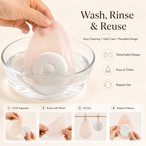Protège-mamelons en silicone 2-en-1 avec couche absorbante, réutilisables, anti-fuites, invisibles, pour l'allaitement - Product Image 4