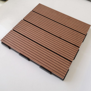 WPC กระเบื้องปูพื้นสี่เหลี่ยมแบบเอเชีย, กระเบื้องปูพื้นที่เชื่อมต่อกันกันน้ำ30x30x60สำหรับระเบียงสวนกลางแจ้ง - Product Image 5