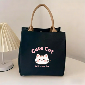 Bolsa de Mano Personalizada de Lona con Estampado de Fragmentos de Cerámica Vintage, Asa de Cinta Marrón, Bolsas Tote Cuadradas Verdes - Product Image 4