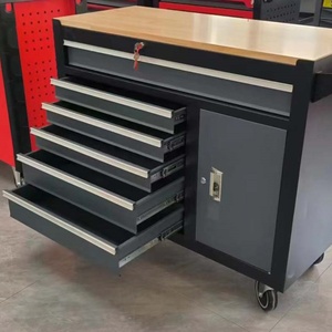 Armoire à outils en acier personnalisable OEM à 6 tiroirs <span class=keywords><strong>pour</strong></span> réparation automobile, <span class=keywords><strong>chariot</strong></span> <span class=keywords><strong>de</strong></span> rangement d'atelier avec <span class=keywords><strong>porte</strong></span> - Product Image 2