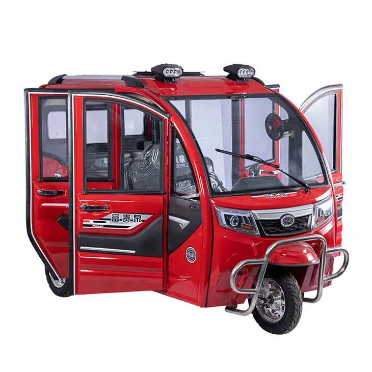Автомобильный Электрический трицикл, пассажирский Электрический автомобильный рикша Tuk tuk E рикша