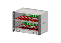 RDEKONO IN-S 7U Subrack Châssis électronique en aluminium ATCA pour serveur de cartes VPX, armoire de guidage de cartes verticale Eurocard personnalisée