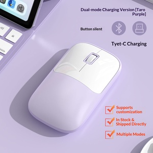 New Multi-color Blue Tooth Rechargeable Wireless Mouse, Silent Portable Office Mice for Girls Laptop <b>Desktop</b> Computer - Product Image 2