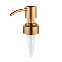 Distributeur de savon liquide en acier inoxydable de 28 mm avec col en métal et tube de remplissage en plastique pour bouteilles rechargeables
