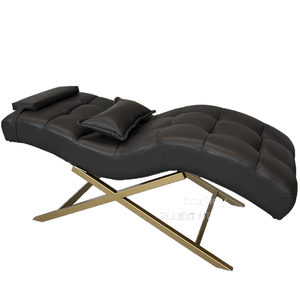 Lit de spa facial moderne de luxe noir et or pour salon de beauté, lit réglable et inclinable pour sourcils et cils, à vendre - Product Image 3