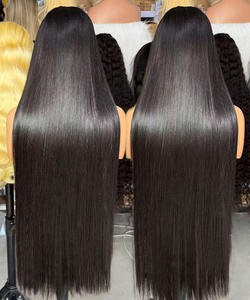 Pelucas de Cabello Humano Indio Liso Hueso Sin Procesar y Sin Pegamento, Cabello Humano Natural Vietnamita Crudo de Doble Extracción - Product Image 1