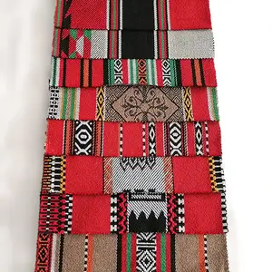 Đỏ Dân Tộc Ả Rập Sọc <span class=keywords><strong>Sofa</strong></span> Vải Bọc Jacquard Giá Mỗi Mét - Product Image 1