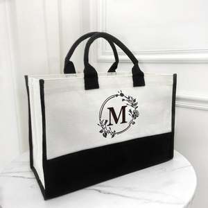 Bolsa de Lona con Diseño Personalizado, Bolsa de Regalo Monogramada, Regalo de Boda para Mujer - Product Image 5