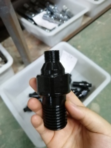 Adaptateur mâle en acier 1-1/4-7, <span class=keywords><strong>mandrin</strong></span> 2/1bsp noir pour accessoires d'outils électriques, forets à noyau, perçage - Product Image 5