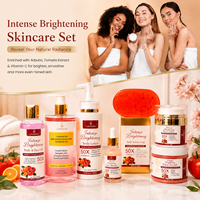 Ensemble de soins de la peau bio vegan coréen OEM 50X Vitamine C Tomate, 7 pièces, atténue les taches brunes, unifie le teint, pour tous types de peau