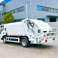 Camion compacteur de déchets ISUZU 4x2, camion de collecte des ordures à chargement arrière, véhicule compacteur à vendre