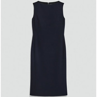Robe fourreau ajustée sans manches à col carré pour femme, longueur genou, couleur unie, tenue de bureau professionnelle, tissu tissé, robe formelle