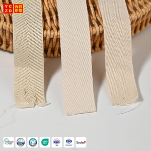 공장 OEM 면 웨빙 스트랩 로고 맞춤 자카드 면 웨빙 헤링본 면 웨빙 스트랩 가방 의류용 - Product Image 3