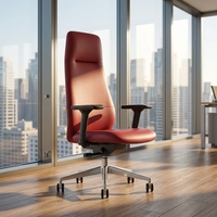 Chaise de bureau ergonomique pivotante en cuir réglable Foshan pour réunions, conférences, personnel, directeurs, gestionnaires, cadres