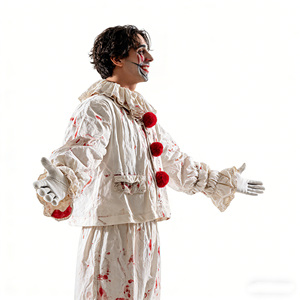 Costume de Clown Sanglant d'Halloween pour Adulte, <span class=keywords><strong>Tenue</strong></span> de Cosplay <span class=keywords><strong>Joker</strong></span> - Product Image 4