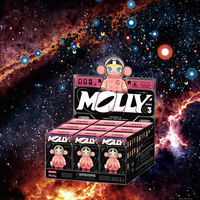POPMART MEGA SPACE MOLLY ANNIVERSARY SERIES 3 Figur Aksi Anime Baru yang Populer Hiasan PVC Dekorasi Rumah 100% Original Kotak Misteri