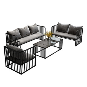 2024 Offres Spéciales extérieur rotin canapé ensemble jardin étanche soleil meubles cadre en aluminium Patio chaises longues - Product Image 1