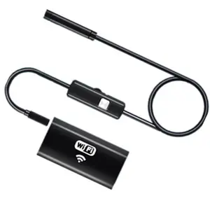 F99 Kamera Endoskop Wifi HD720P Kabel Kaku Lembut 8Mm 6 LED IP67 Tahan Air Inspeksi Mobil Borescope untuk Iphone Android Windows