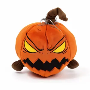 Personalizado Pp algodón amarillo grande felpa calabaza Halloween cabeza mal fantasma