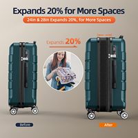 Eastshine Vert Menthe Valise Durable PC Extensible Double Roue TSA Serrure Personnalisée Vente en Gros avec Style Classique