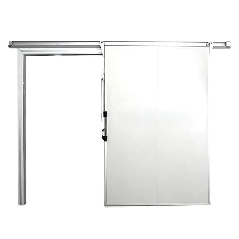 Porta scorrevole della cella frigorifera porta di apertura scorrevole d'acciaio di colore dell'acciaio inossidabile su misura per il congelatore walk-in 2.7m * 2.5m