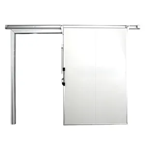 Soğuk depolama odası sürgülü kapı özelleştirilmiş paslanmaz çelik renk çelik sürgülü açılış kapı derin dondurucu 2.7m * 2.5m