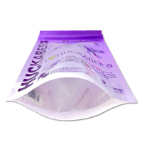 Sachet alimentaire pour friandises pour chats avec encoche de déchirement, sac personnalisé à fond plat avec fermeture éclair pour aliments secs pour chats, chiens et animaux de compagnie