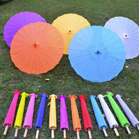 Colorido chino tradicional sombrilla DIY niños aceite papel paraguas techo decoración flor foto accesorios boda sombrilla