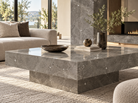 Dalles de marbre gris Maya en pierre naturelle pour plateaux de table basse, meubles de salle de bain, panneaux de cheminée, marches d'escalier, étagères et carreaux de sol