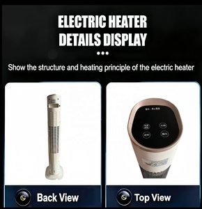 Ventilateur chauffant électrique PTC avec minuterie 8 heures, télécommande, design flamme 3D – Idéal pour l'hiver, compatible électrique et gaz pour la maison - Product Image 6