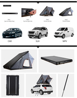 Tente de toit pour voiture, SUV, camping, voyages en plein air, abri de couchage monté sur le toit, vente en gros directe d'usine pour les voyages routiers