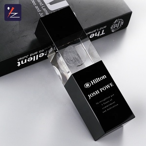 सस्ते क्रिस्टल पुरस्कार कस्टम k9 काले और सफेद वर्ग क्रिस्टल ट्रॉफी - Product Image 5